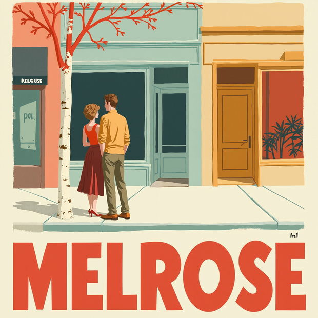"Melrose" - 36"w x 36"h Canvas Wall Art