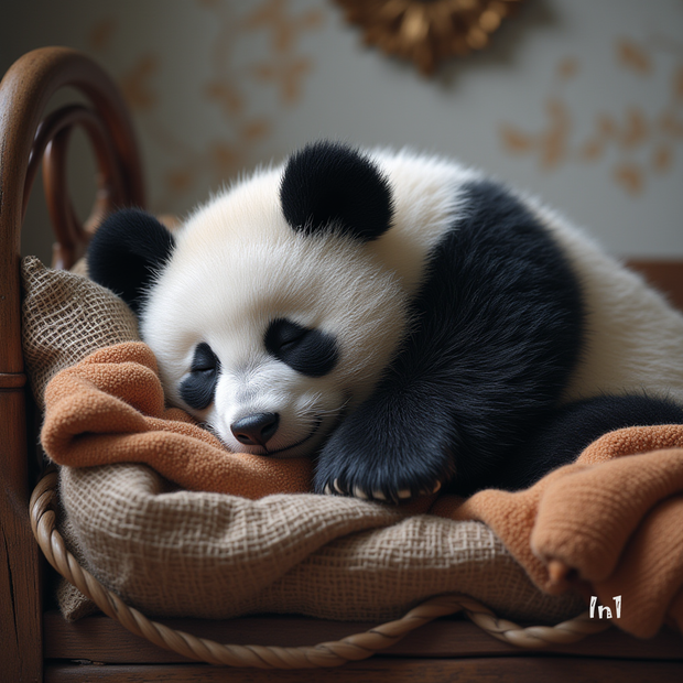 "Panda Pause" - 20"w x 20"h Canvas Wall Art