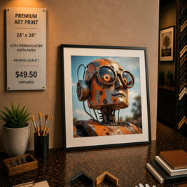 Solar Robot - Premium Art Print - 24