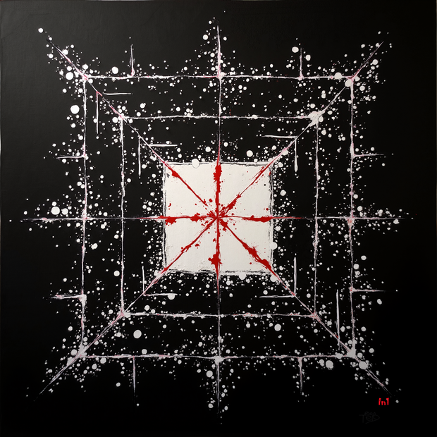 "Impact Radius" 36"w x 36"h Canvas Wall Art