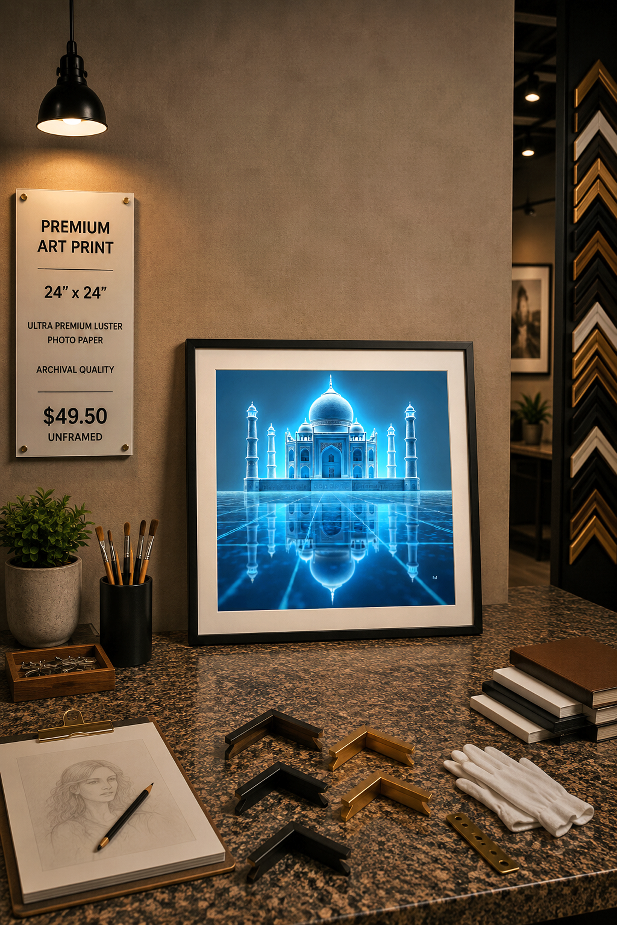 Taj Mahal - Premium Art Print - 24