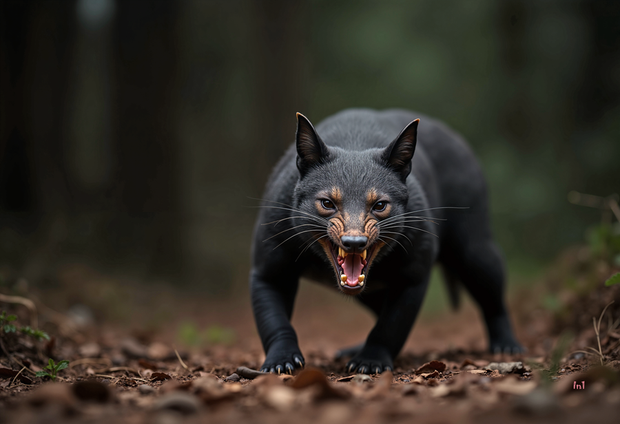 "Tasmanian Devil" Canvas Wall Art - 60"'w x 40"h