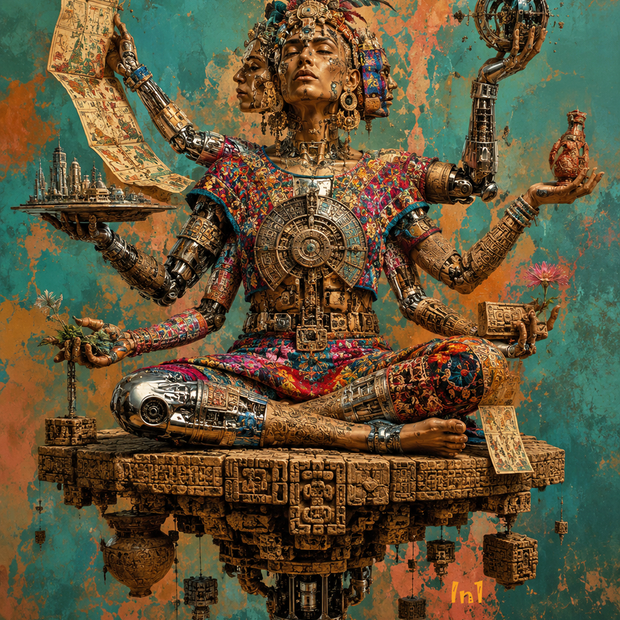 "Temple of Self" Canvas Wall Art - 37"w x 37"h
