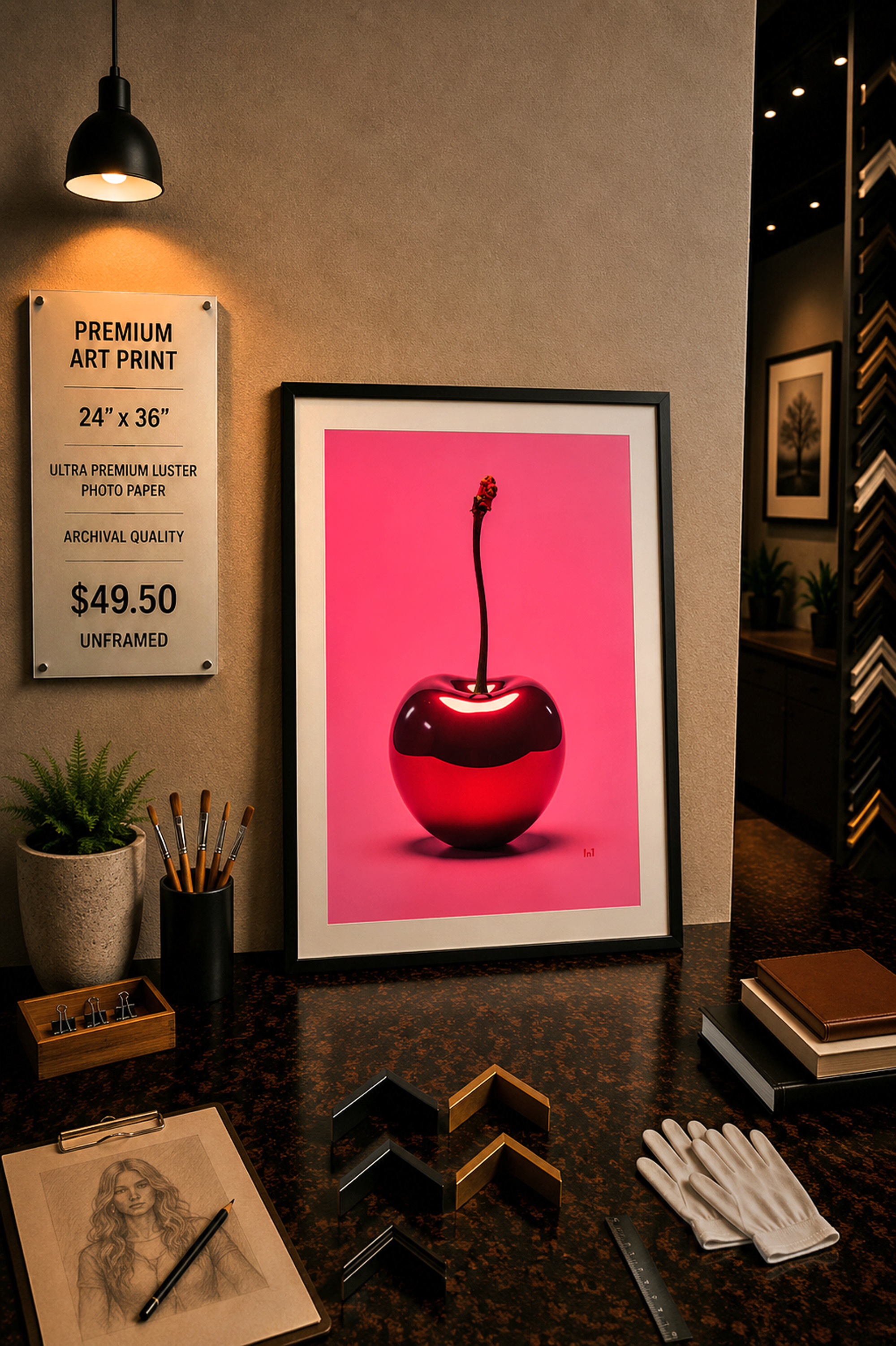 The Cherry - Premium Art Print - 24