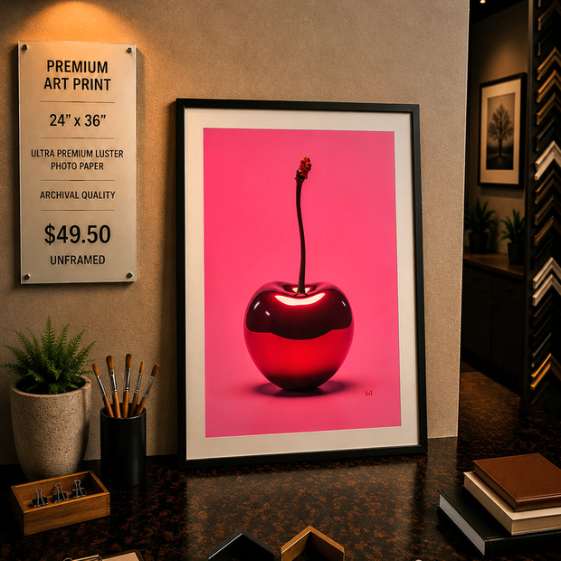 The Cherry - Premium Art Print - 24"w x 36"h
