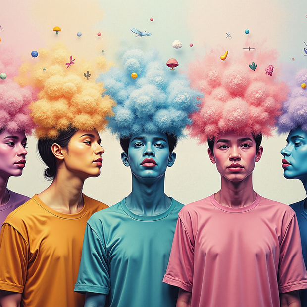 "The Cotton Candy Club" Canvas Wall Art - 60"w x 40"h