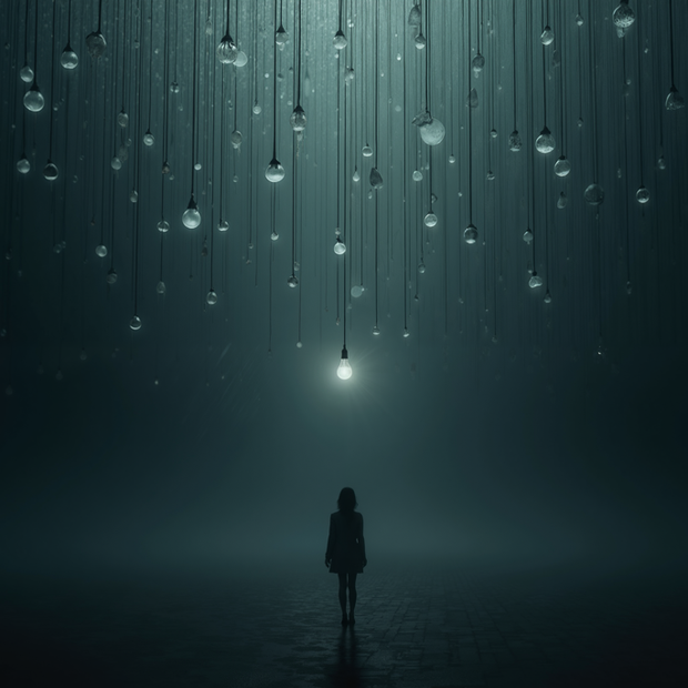 "The Descent Of Quiet Stars" Canvas Wall Art - 32"w x 48"h