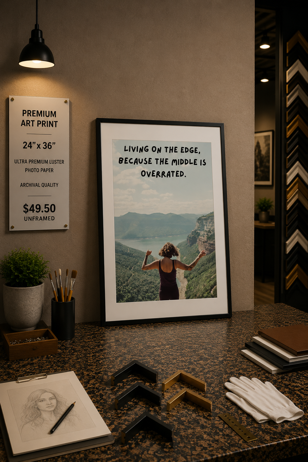 On the Edge - Premium Art Print - 24
