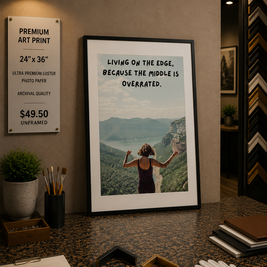 On the Edge - Premium Art Print - 24