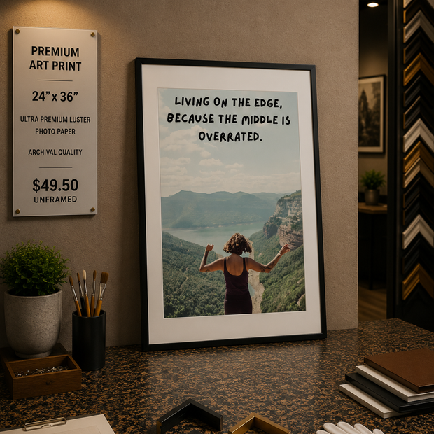 On the Edge - Premium Art Print - 24"w x 36"h