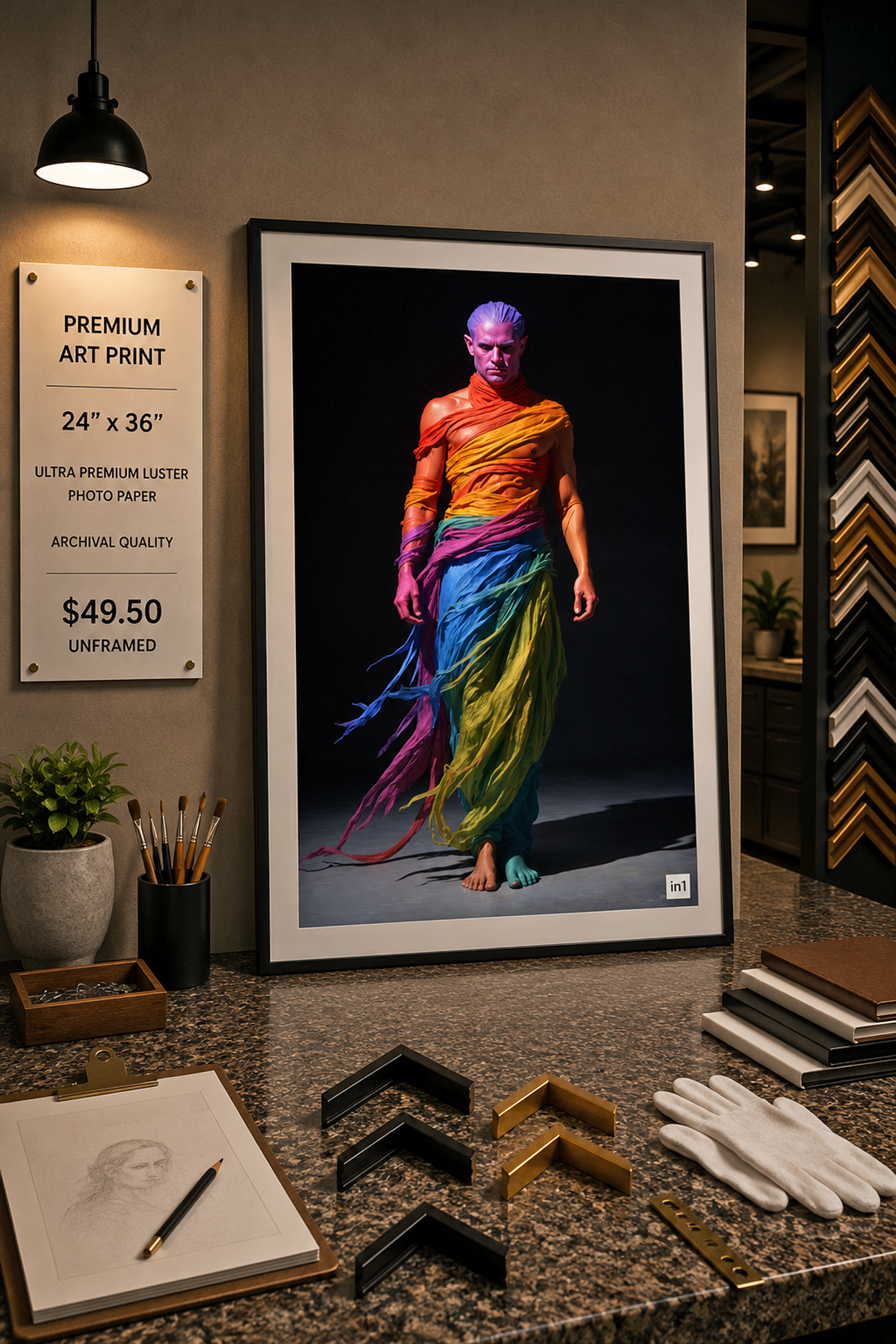 The Figure - Premium Art Print - 24"w x 36"h
