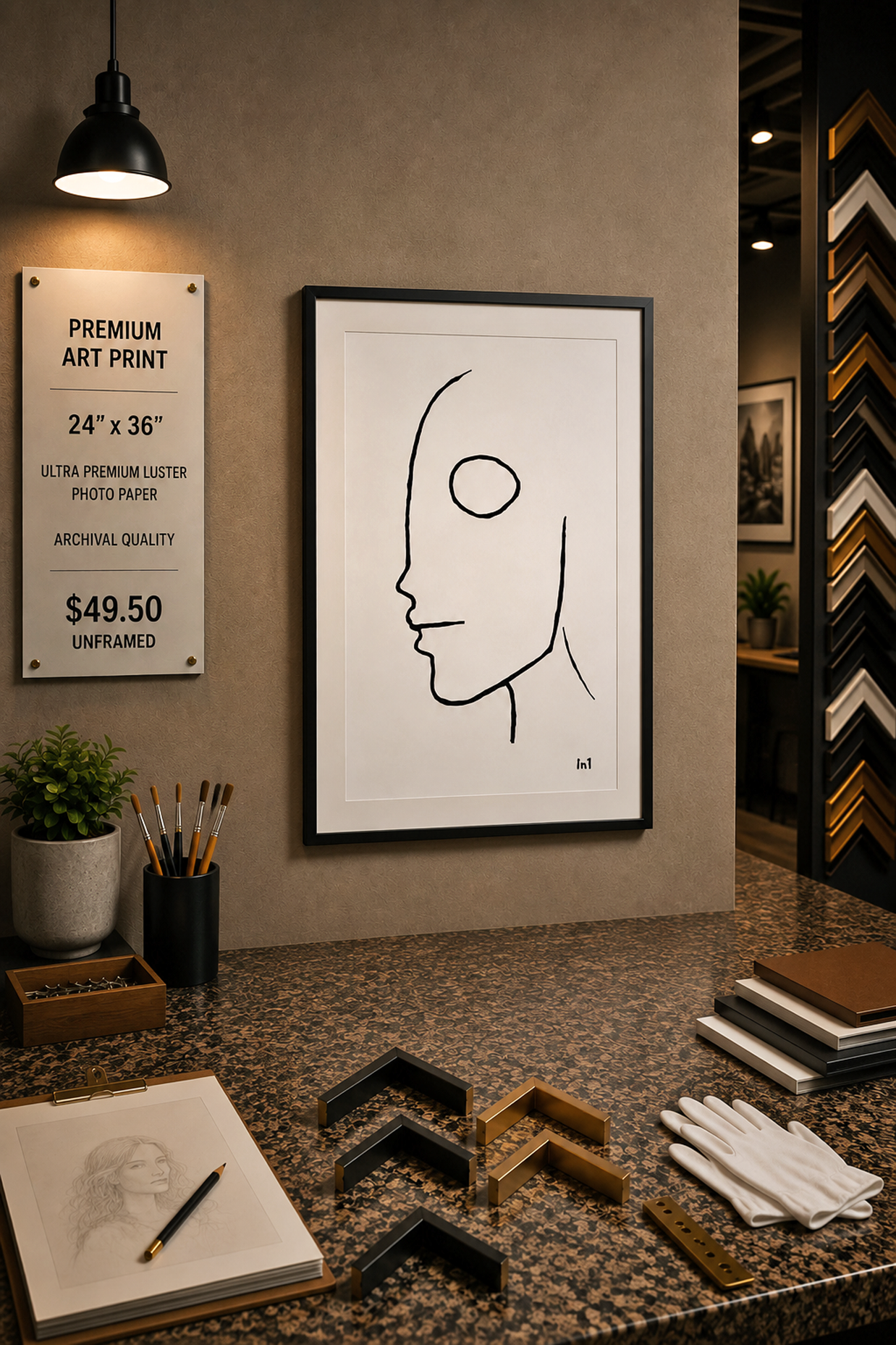 The Sketch - Premium Art Print - 24"w x 36"h
