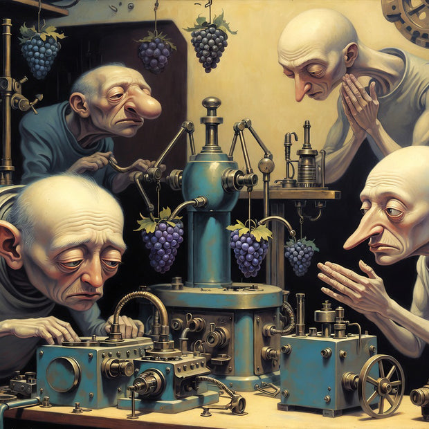 "The Winemakers" Canvas Wall Art - 48"w x 32"h