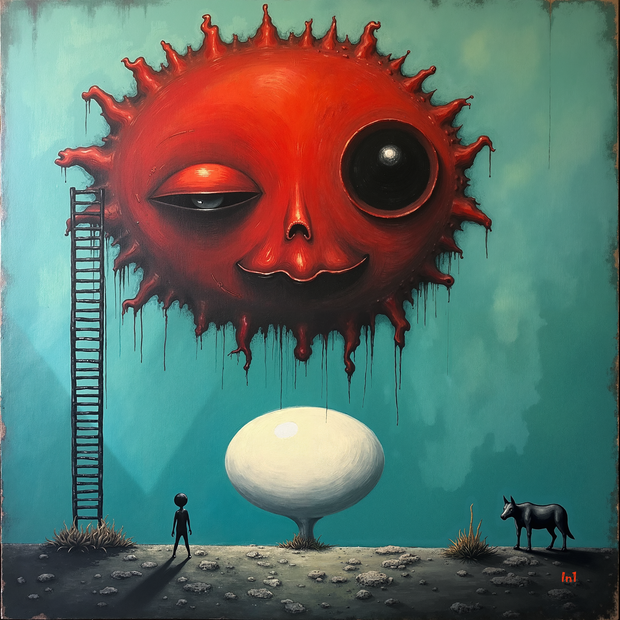 "The Egg" - 37"w x 37" h Canvas Wall Art