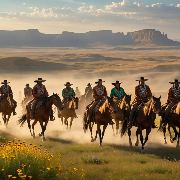 “The Hunt” - 60"w x 40"h Canvas Wall Art