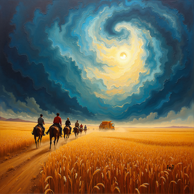 "They Chose The Storm" Canvas Wall Art - 37"w x 37"h