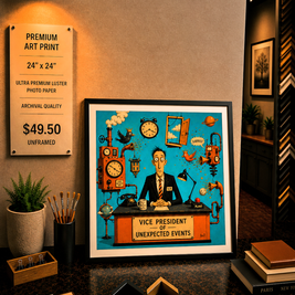 Vice President of Unexpected Events - Premium Art Print - 24