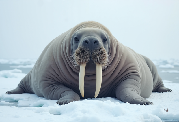 "Walrus" Canvas Wall Art - 48"w x 32"h
