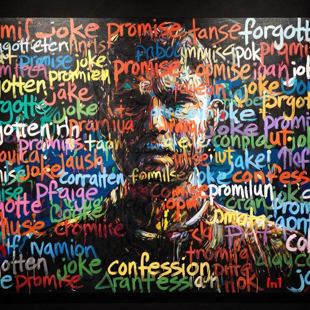 "Weight of Words" Canvas Wall Art - 40"w x 30"h