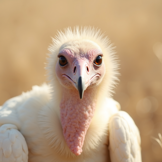 Close-up of a vulture with a blurred natural background