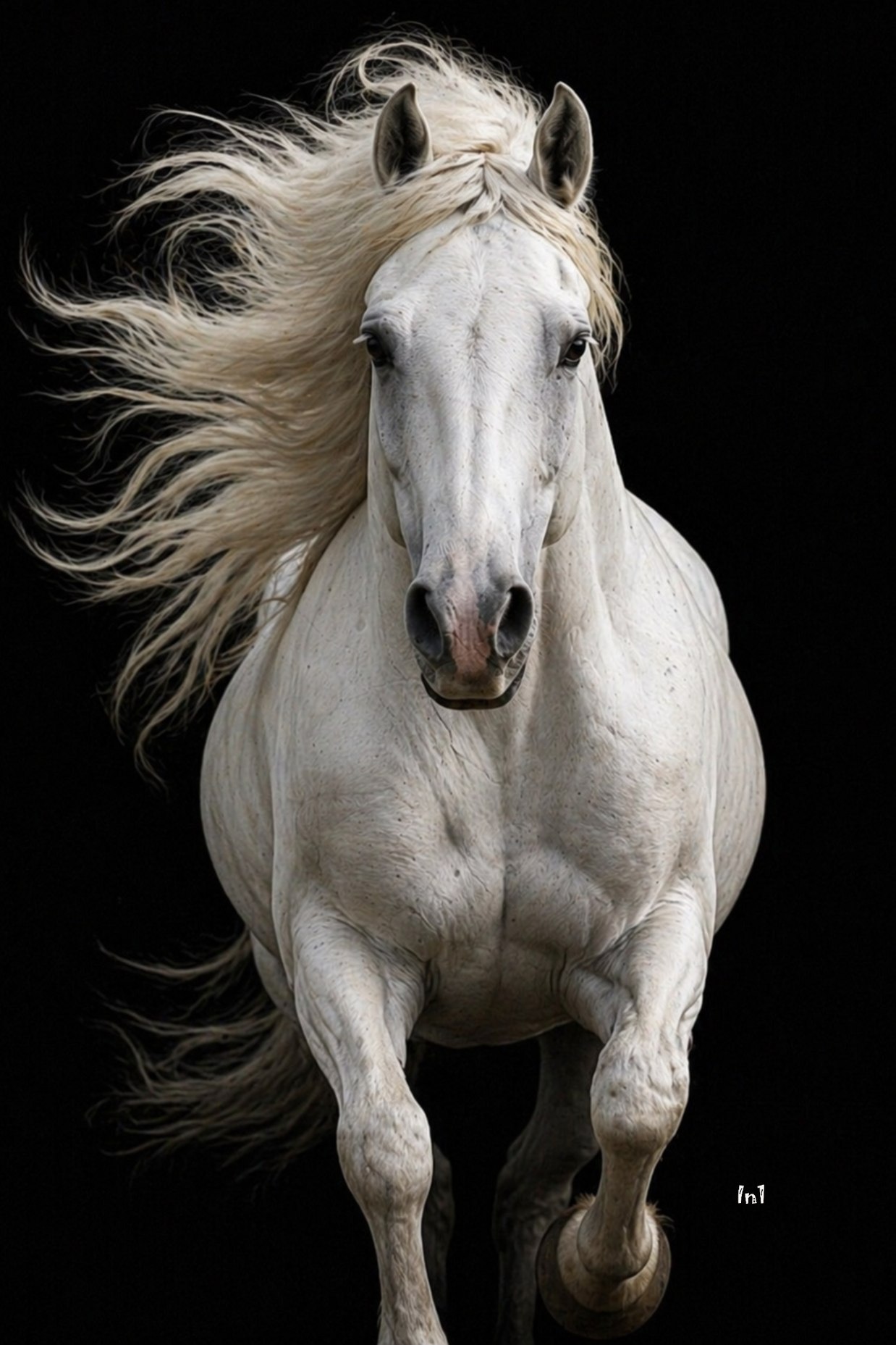 White Horse - Premium Art Print - 24