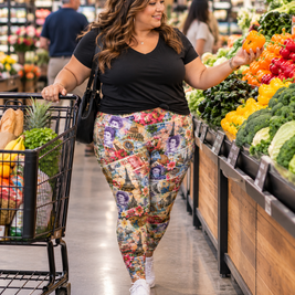 World Currency Design on Leggings for Women
