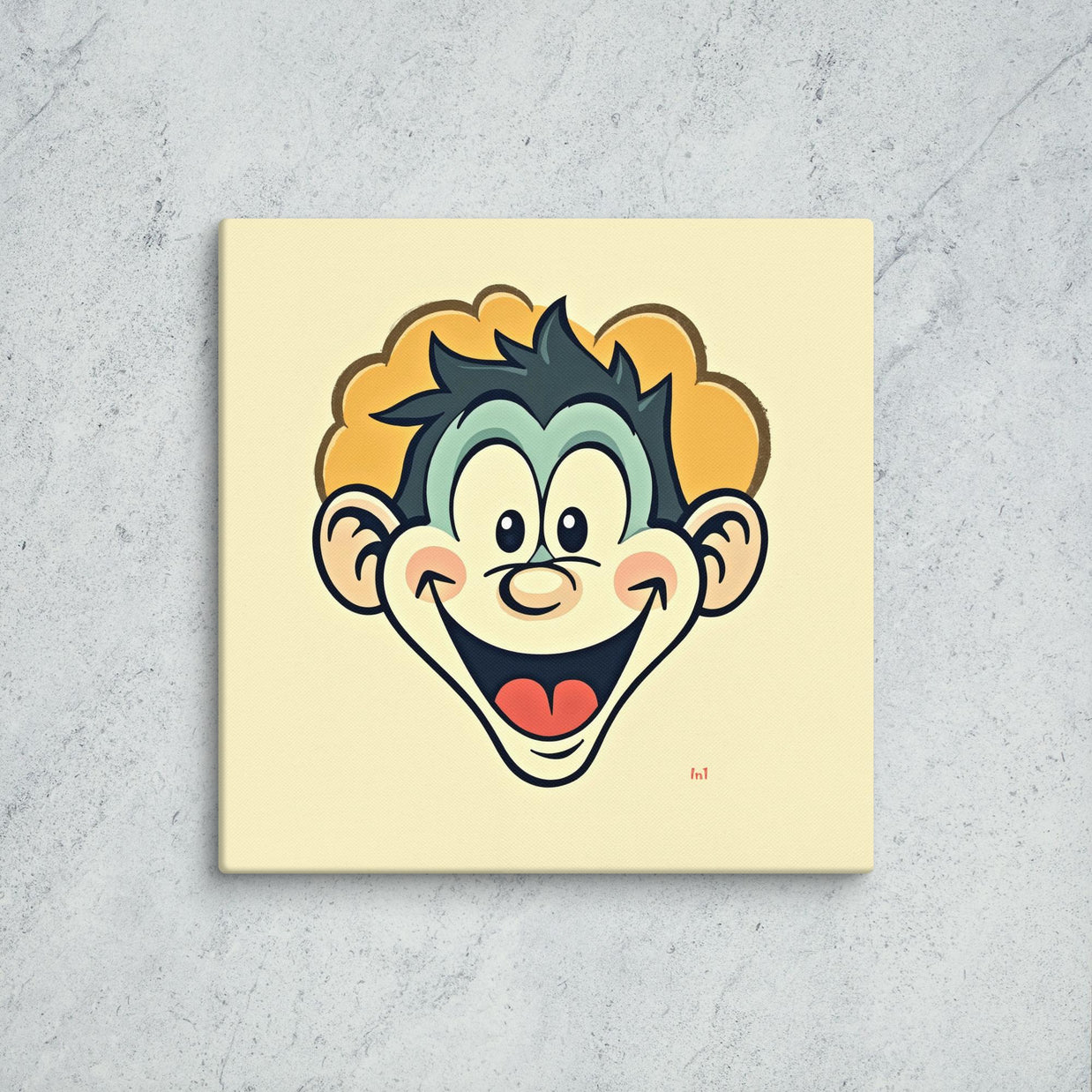 "Grin Theory" - 36"w x 36"h Canvas Wall Art