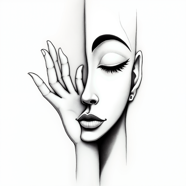 "Mysterious Woman" Canvas Wall Art - 32"w x 48"h