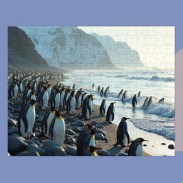 March to the Sea - Jigsaw puzzle with tin