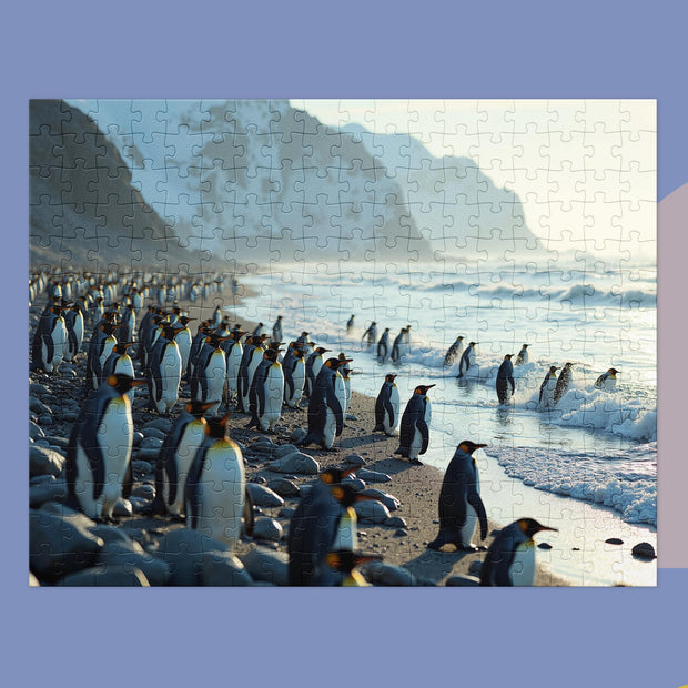 March to the Sea - Jigsaw puzzle with tin