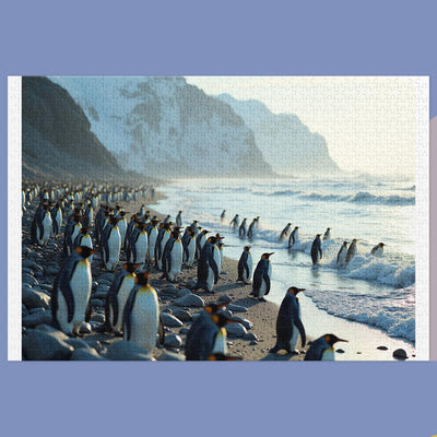 March to the Sea - Jigsaw puzzle with tin